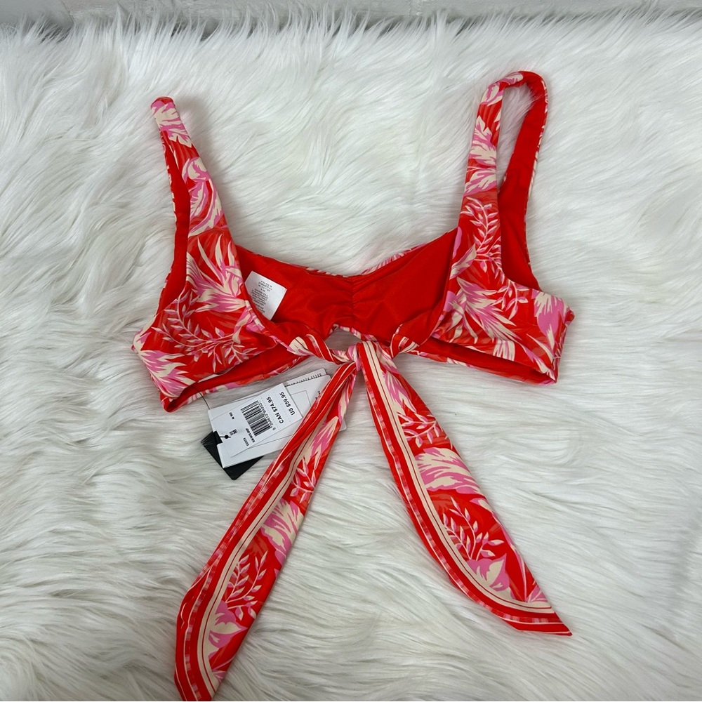 NWT Ripcurl Sun Rays Crop Bikini Top in Red Size M - Picture 8 of 10